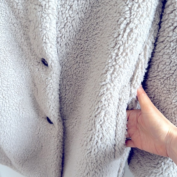 Uniqlo NWT windproof single breasted fleece coat beige XS - Picture 2 of 6